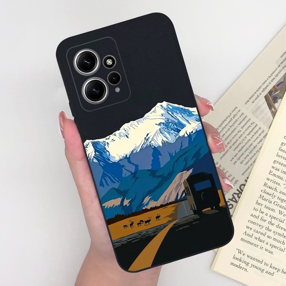 Ốp Điện Thoại Silicon TPU Mềm Họa Tiết Gấu Và Quả Bơ Cho Xiaomi Redmi Note 12 12 Pro 4G Note12 12Pro 4G