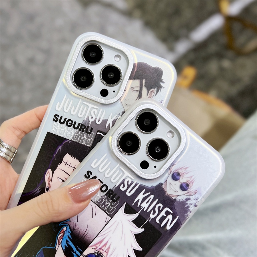 Ốp Điện Thoại Cứng Hình Jujutsu Kaisen Geto Suguru & Satoru Gojo Cho iPhone 14 Pro Max 13 Pro Max 12 Pro Max iPhone 11