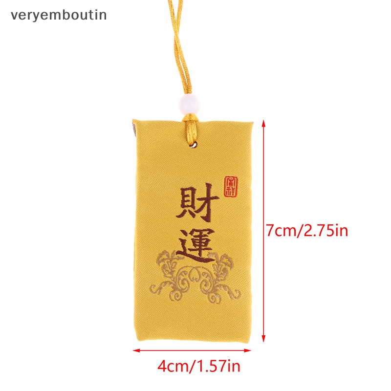 Trong Túi Cầu Nguyện May Mắn May Mắn Bảo Vệ Sức Khỏe Talisman Mặt Dây Chuyền May Mắn Thêu Trang Trí Xe Hơi n