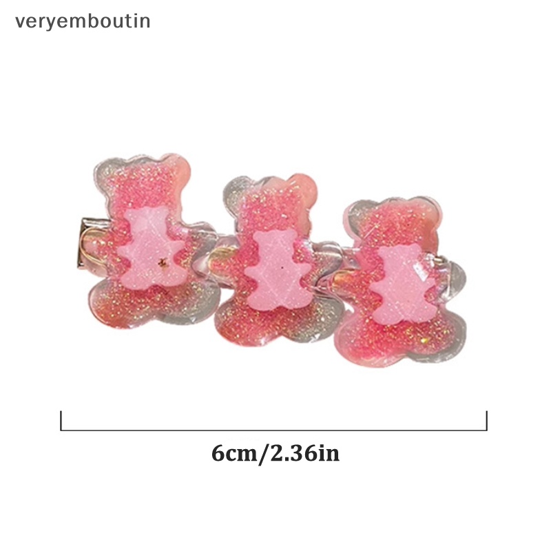 Kẹp Tóc Hình Gấu Nhỏ Lấp Lánh Thời Trang Mùa Hè Cho Nữ