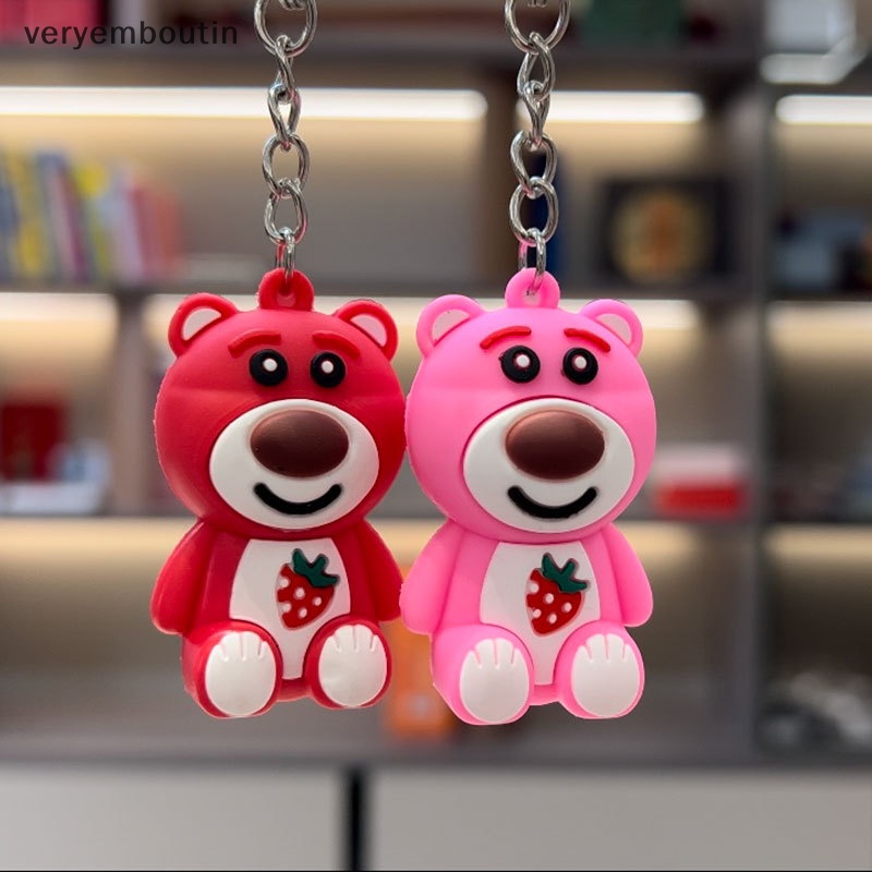 Móc Khóa Hình Gấu 3D Bằng Silicon Dễ Thương