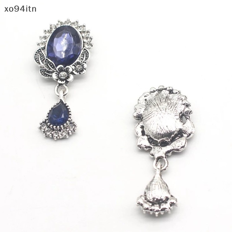 Ghim Cài Áo Hợp Kim acrylic 23 * 52mm Hình oval Đính Đá DIY