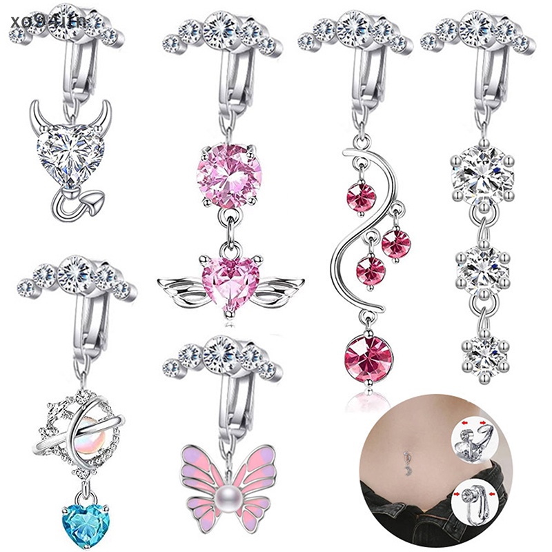 1 Khuyên Rốn Hình Cánh Bướm / Trái Tim Không Cần Xỏ Lỗ