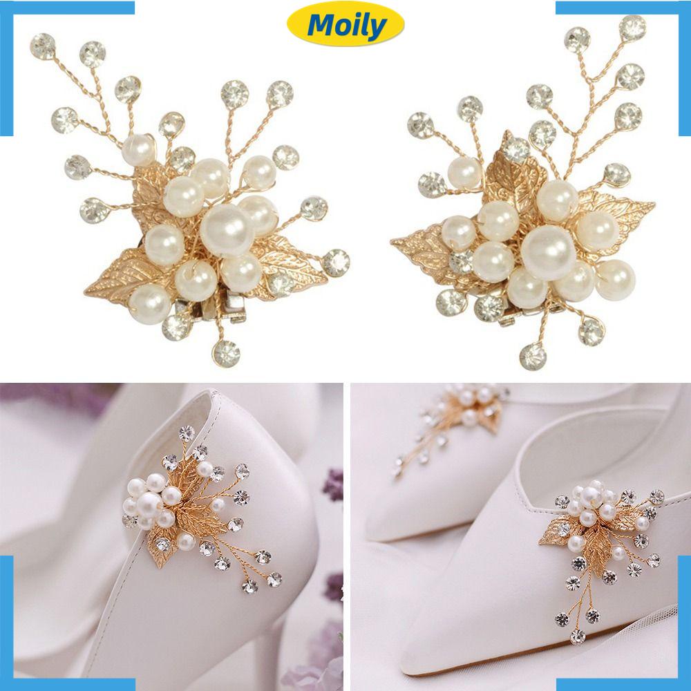 MOILYVN 1 Cặp Phụ Kiện Khóa Giày Handmade Cho Cô Dâu