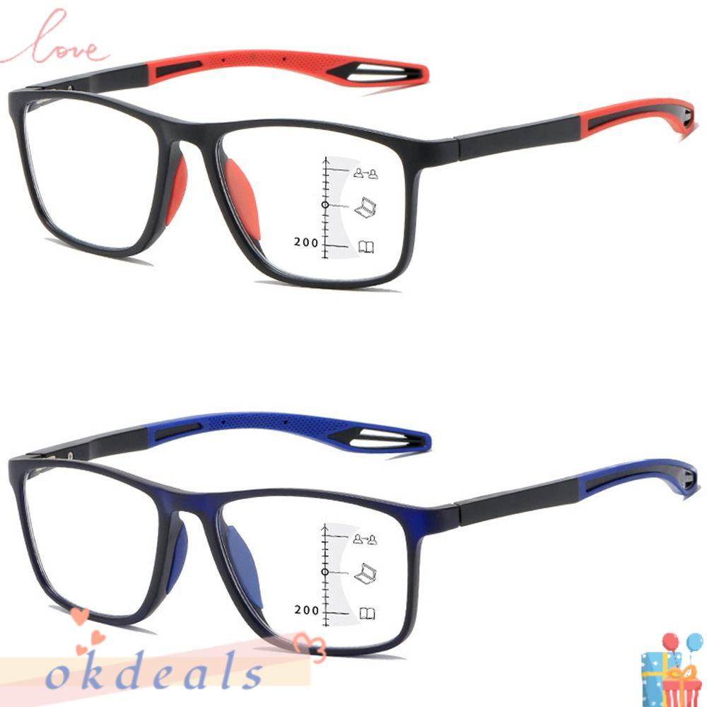 OKDEALS Mắt Kính Đọc Sách Chống Ánh Sáng Xanh Hình Vuông Siêu Nhẹ Bảo Vệ Mắt Di Động Cho Văn Phòng