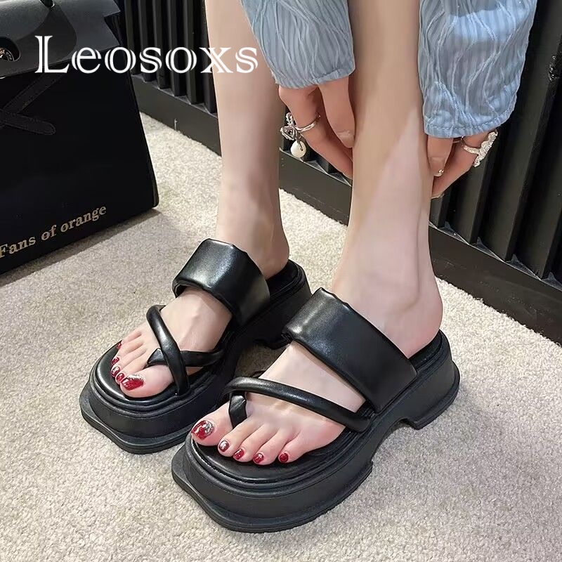 Leosoxs dép sandal nữ dép nữ dép bánh mì nữ dép bánh mì Chống Trượt 070704