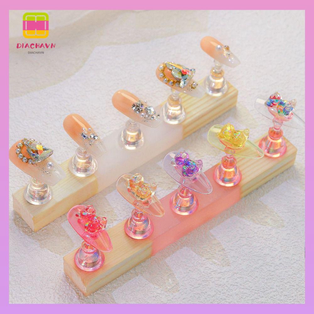 DIACHAVN Giá Đỡ Hỗ Trợ Luyện Tập Làm Móng Nghệ Thuật Bằng Gỗ Và Hợp Kim Nhôm Dành Cho Bạn Nữ