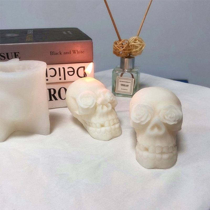 Khuôn Làm Nến Thơm Hình Bộ Xương Trang Trí Halloween