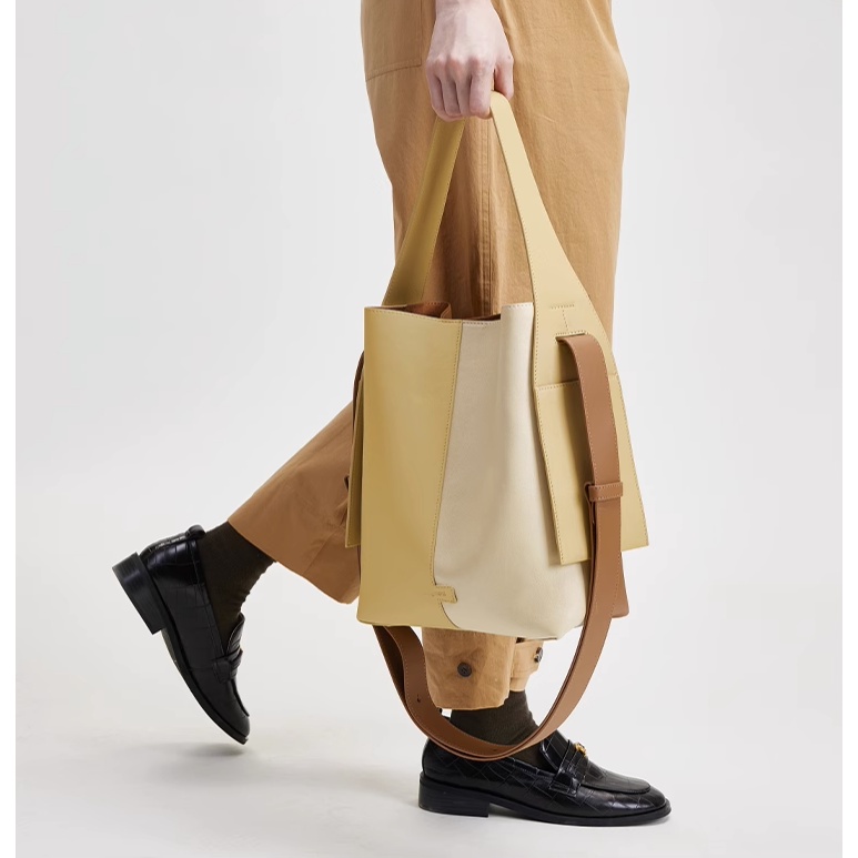 Songmont Túi Xách Da Bò Nhẹ Có Dây Đeo Vai Cỡ Vừa Thiết Kế Mới Dành Cho Bạn Nữ SO777777-0520