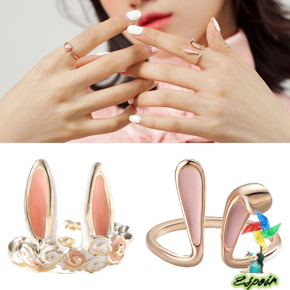ESPO Nhẫn Hở Hình Thỏ Dễ Thương Cho Nữ
