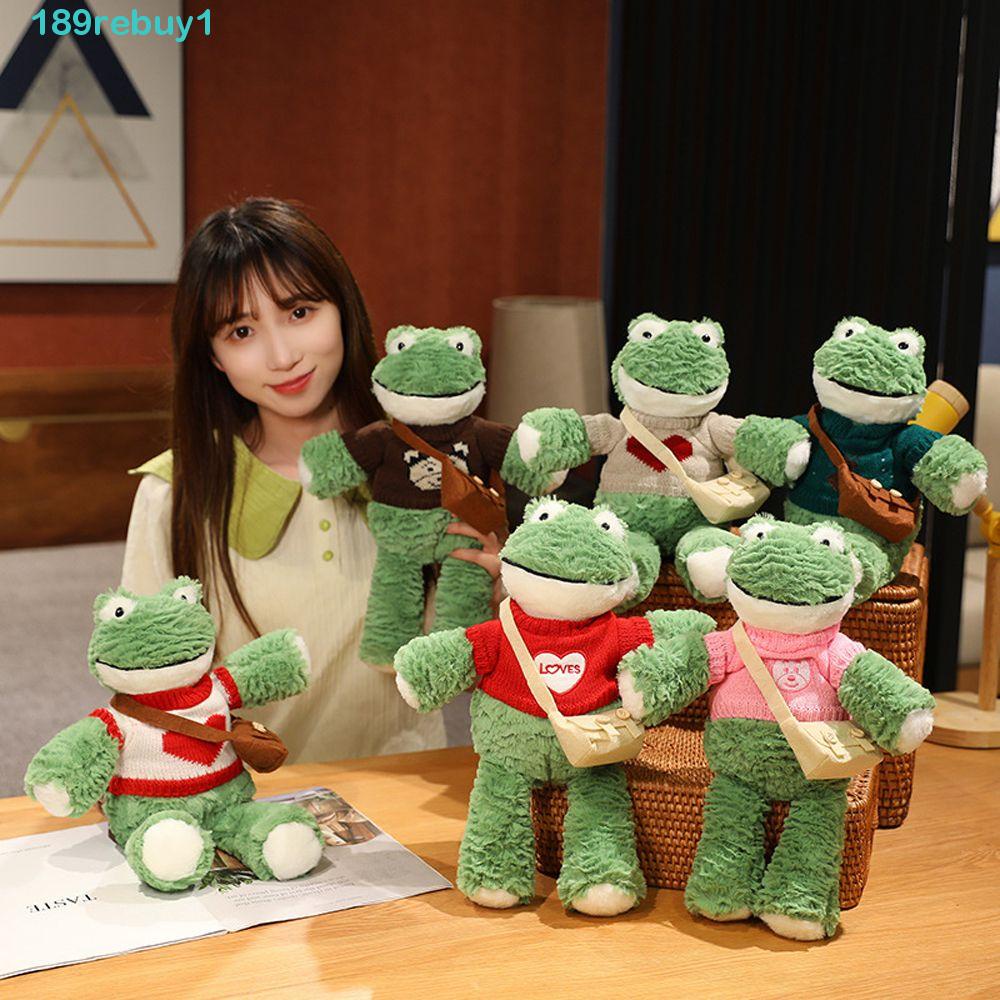 REBUY1 Túi Đeo Chéo Hình Ếch Hoạt Hình Nhồi Bông Đáng Yêu Cho Bé