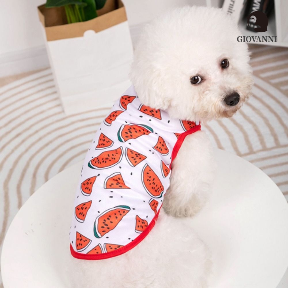 GIOVANNI Áo Thun Polyester Mềm Thoáng Khí In Họa Tiết Trái Bơ Dành Cho Cún Cưng