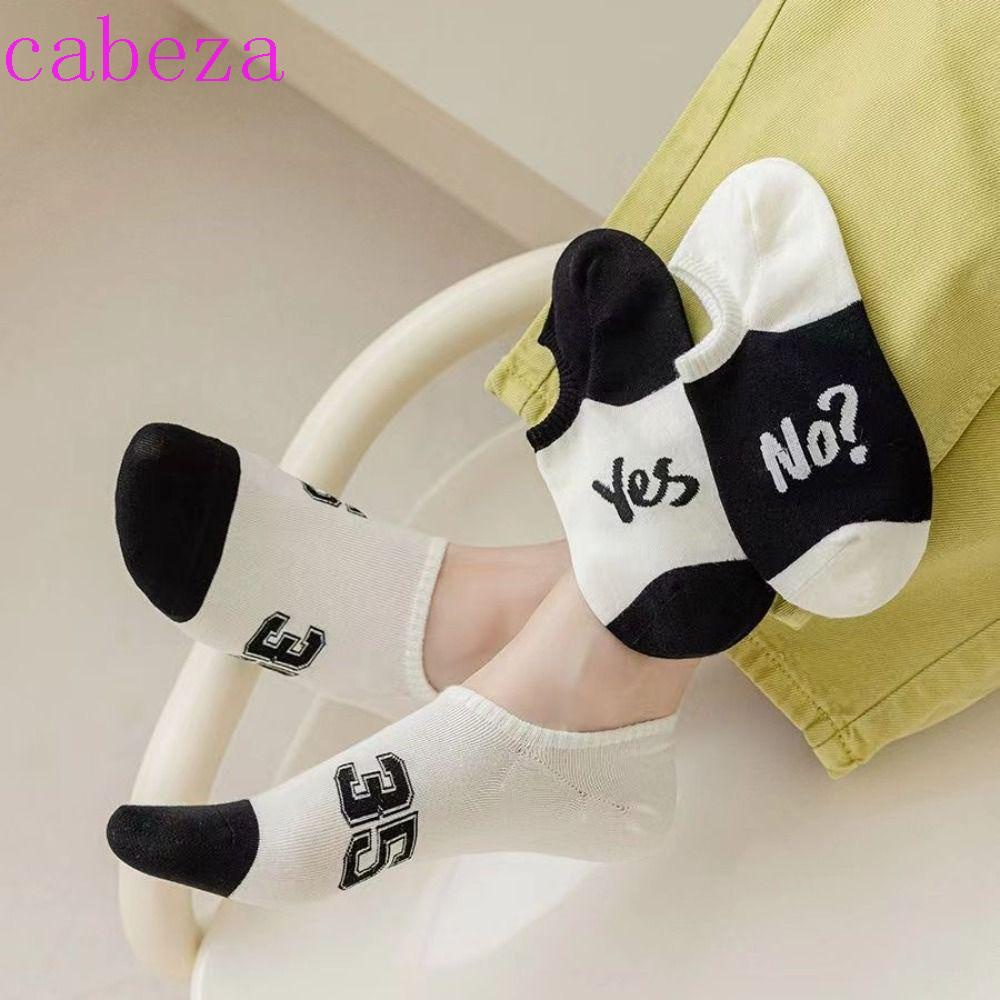 CABEZA Vớ Thuyền Họa Tiết Kẻ Sọc Thoáng Khí Thấm Hút Mồ Hôi Thời Trang Xuân Hè Cho Nữ