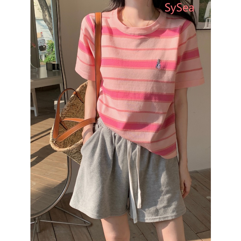 Áo Dệt Kim Kẻ Sọc Thời Trang Hè Cho Nữ