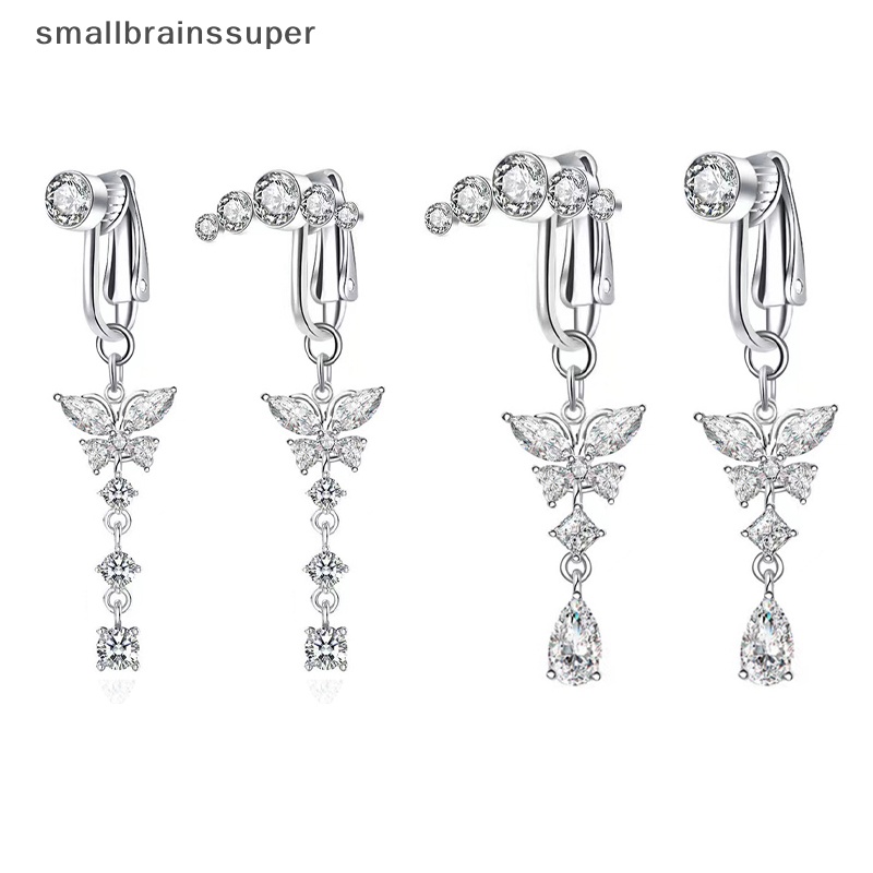 Smallbrainssuper Khuyên Rốn Giả Kẹp Rốn Hình Bướm Đính Đá Zircon SBS
