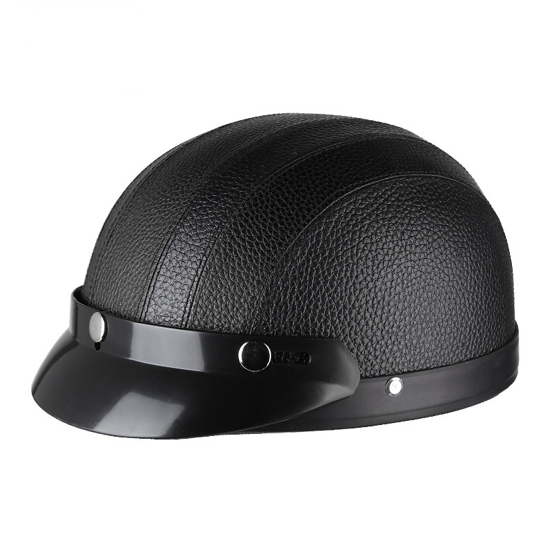 Mũ Bảo Hiểm Da PU Phong Cách Retro Mùa Hè Cho Nam Nữ