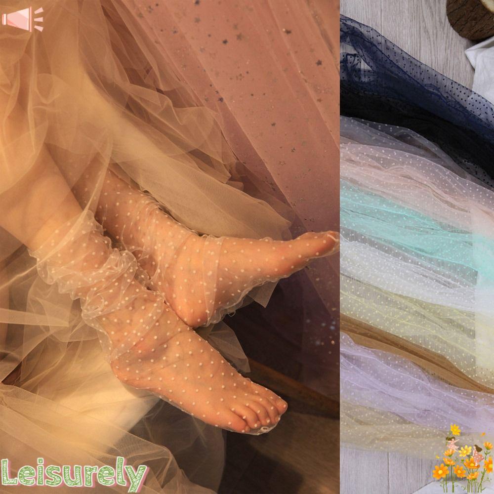 LEILY Vớ Siêu Mỏng Họa Tiết Chấm Bi Cho Nữ