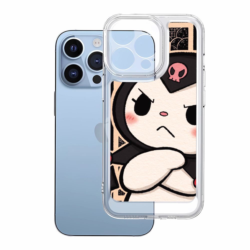 Ốp Điện Thoại Dẻo In Hình Kuromi Angry Kuromi Thời Trang Cho Iphone 13 14Pro 11 12 7