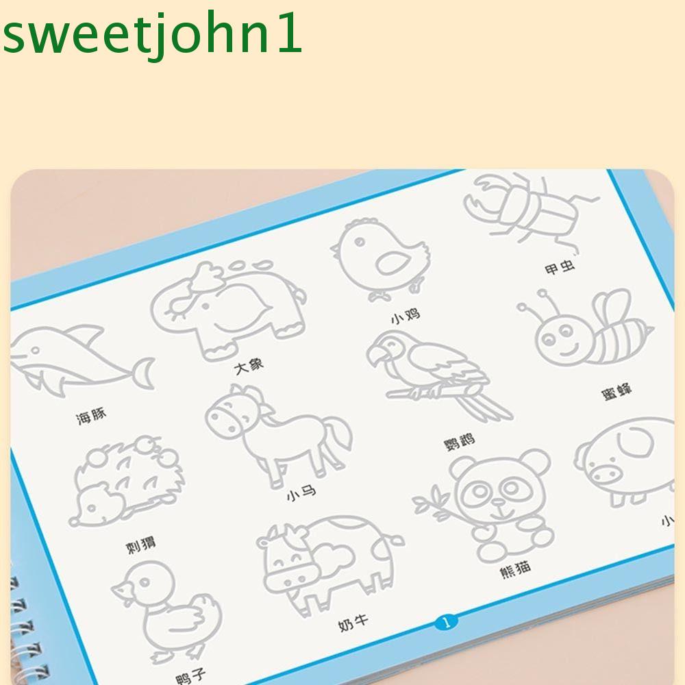 SWEETJOHN Sách Tập Vẽ Cây Bút Chì Trái Cây Dành Cho Trẻ Em Bắt Đầu Học Vẽ