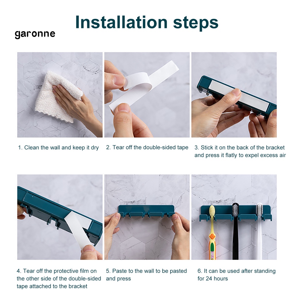 Móc Treo Bàn Chải Đánh Răng Gắn Tường Không Cần Khoan Đa Năng Tiện Dụng Cho Nhà Tắm