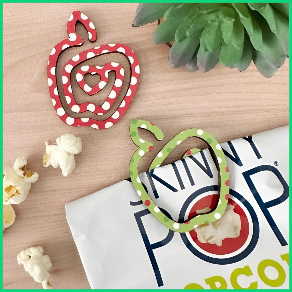 Bộ 4 Kẹp Giấy Đánh Dấu Trang Sách Chống Trượt Hình Trái Cây Hoạt Hình