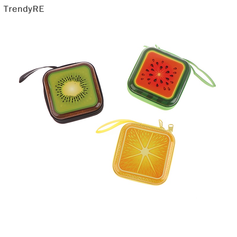 1 Ví Đựng Tiền Xu Mini Bằng Thiếc In Họa Tiết Trái Cây Hoạt Hình Dễ Thương Nhỏ Gọn Có Khóa Kéo Thời Trang Unisex