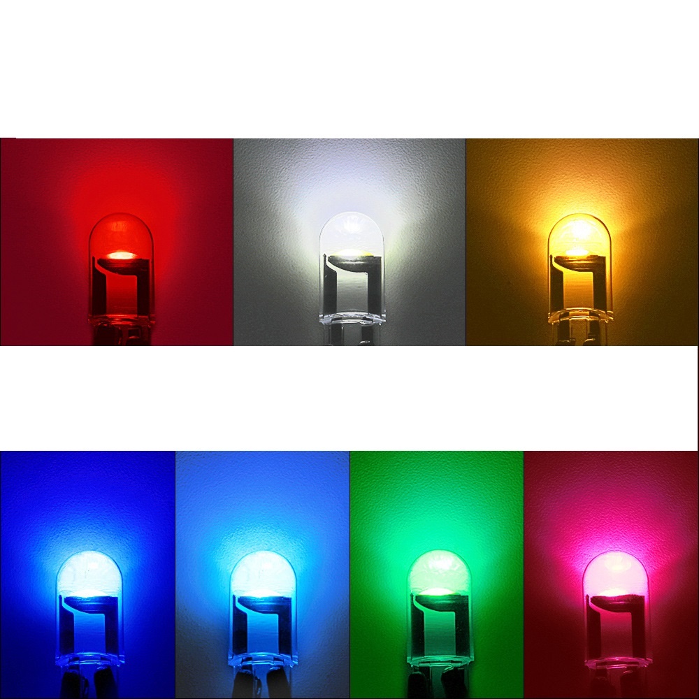 Bóng Led T10 12V Siêu Sáng Đèn Led T10 Lắp Mặt Đồng Hồ Demi Xi Nhan Xe Máy Ô Tô Nhiều màu