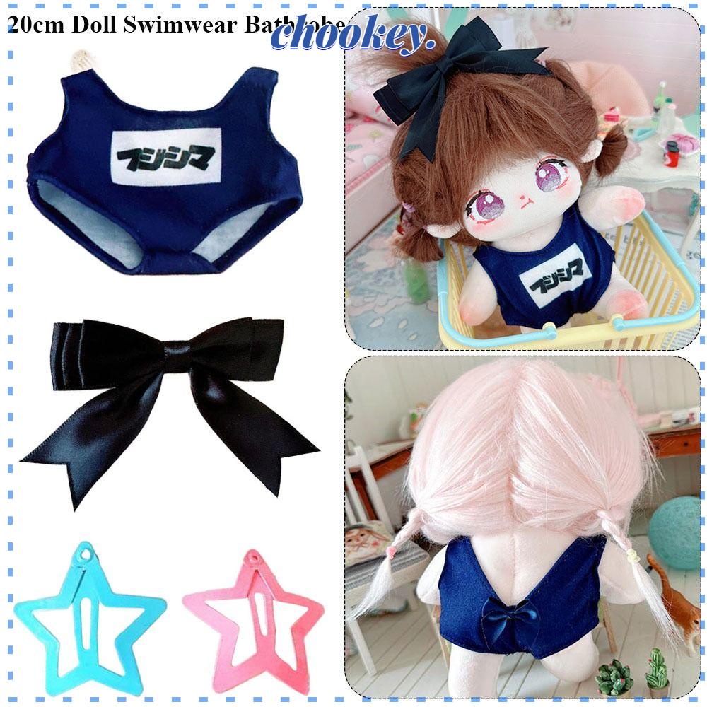 CHOOKEY Áo liền quần Ngủ Cotton Dễ Thương Với Kẹp Đầu Cho Búp Bê Mới