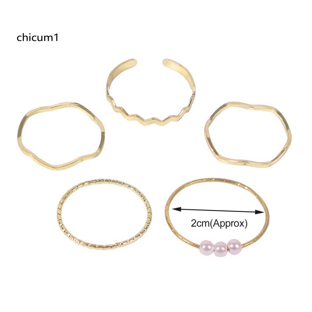 Set 5 Nhẫn Đeo Khớp Ngón Tay Thời Trang Cho Nữ