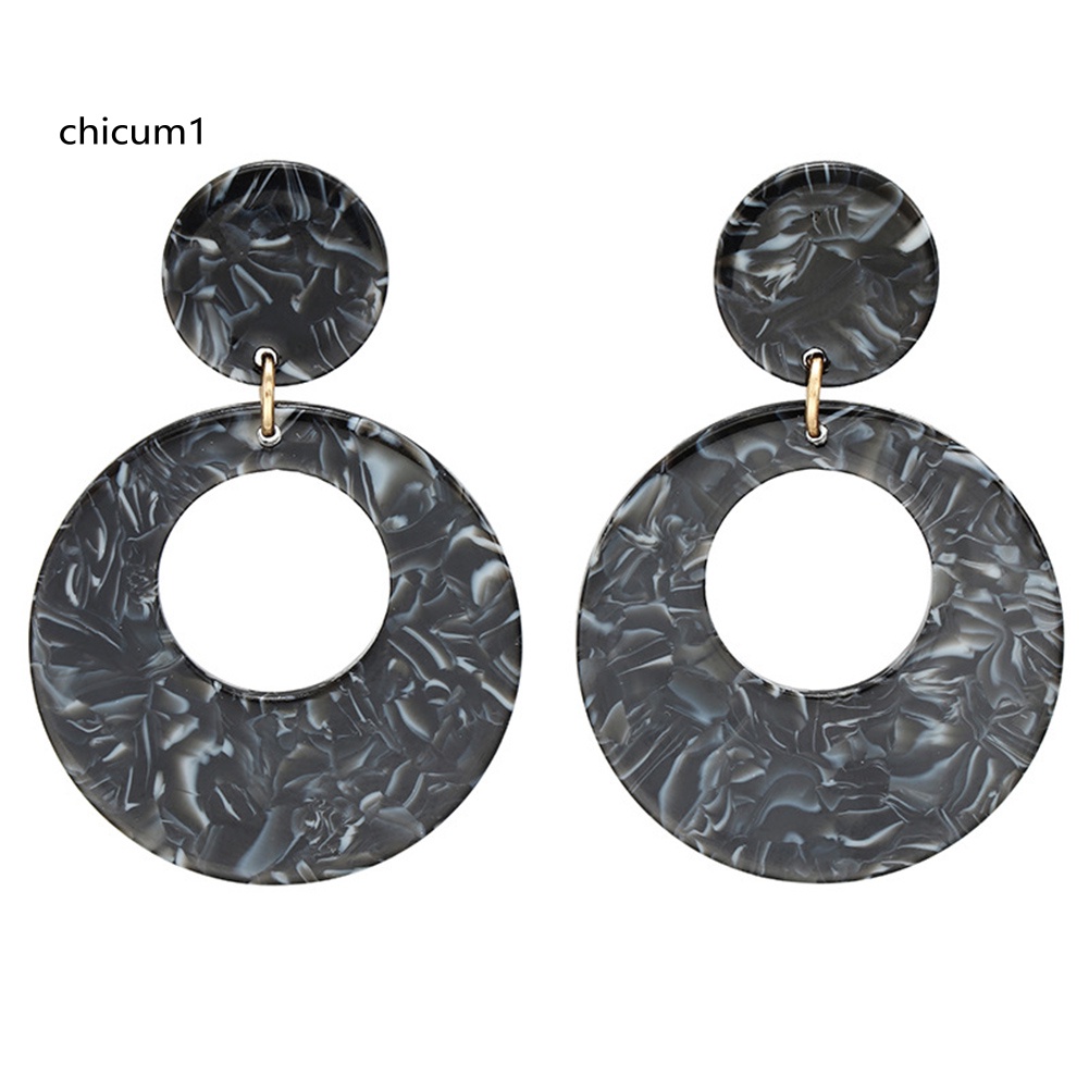 Khuyên Tai Hình Tròn Rỗng Phong Cách Vintage Cho Nữ