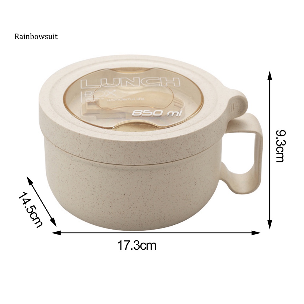 Tô Ăn Mì Chịu Nhiệt Không BPA Dung Tích Lớn 850ml Có Nắp Đậy Chống Rò Rỉ Cho Học Sinh