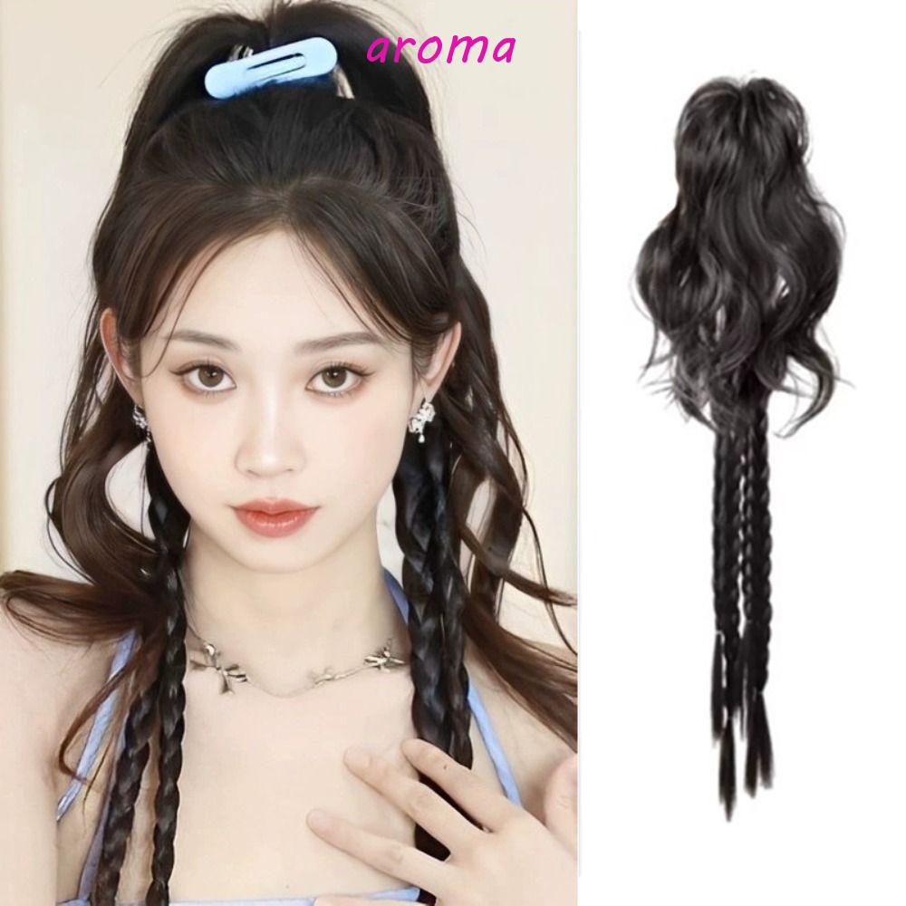 AROMA Tóc Giả Đuôi Ngựa Bằng Sợi Tổng Hợp Vô Hình Chịu Nhiệt Dành Cho Nữ