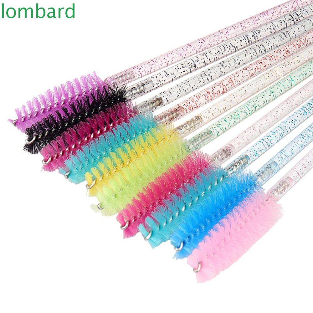 LOMBARD Set 50 Cọ Chuốt Mascara Lông Mày Hai Đầu Bằng Nhựa Nylon Nhiều Màu Sắc