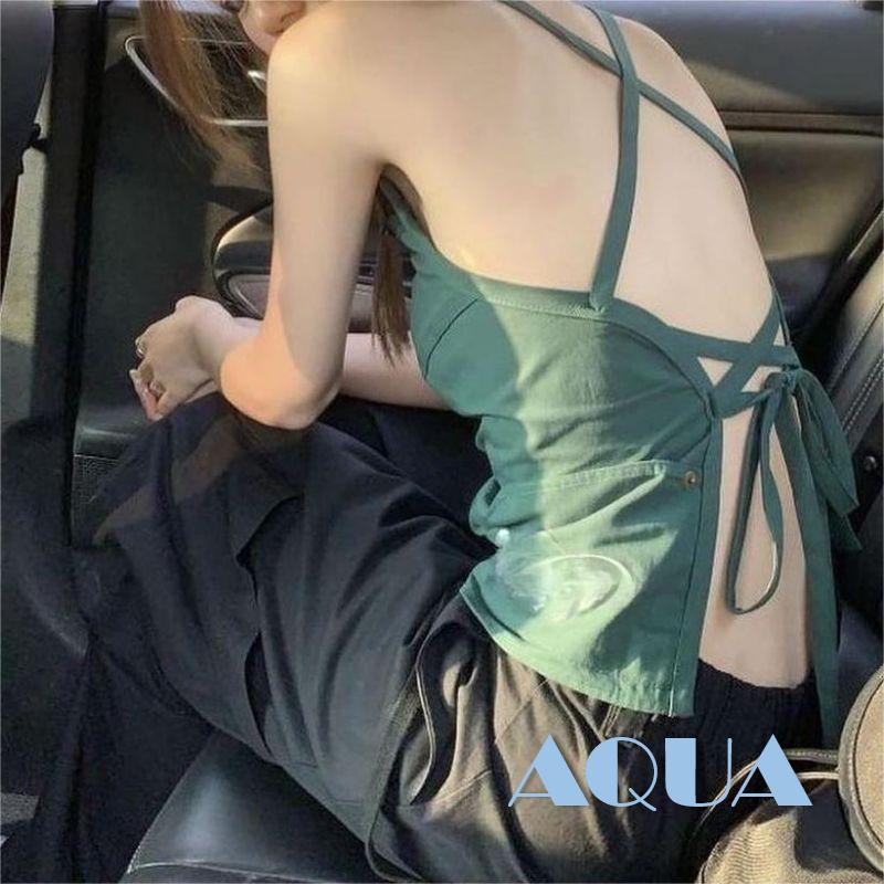 Áo Tank Top Hai Dây Hở Lưng Dáng Ôm Thời Trang Mùa Hè Cho Nữ