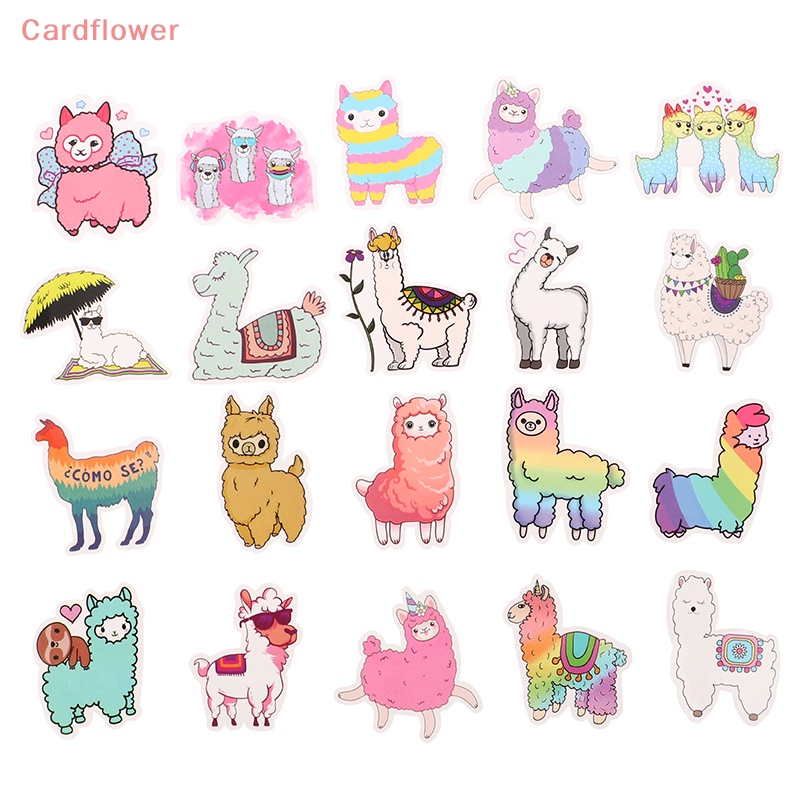 50 Miếng Dán Trang Trí Hình Lạc Đà Alpaca Dễ Thương Dành Cho Trẻ Em Mới