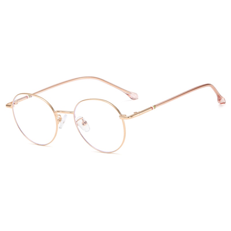 Kính Gọng Tròn Kim Loại VIENDO Chống Tia UV Chống Bức Xạ Chống Ánh Sáng Xanh Thời Trang kính đổi màu khi ra nắng Cho Nam Và Nữ(có thể cắt cận thị ống kính)