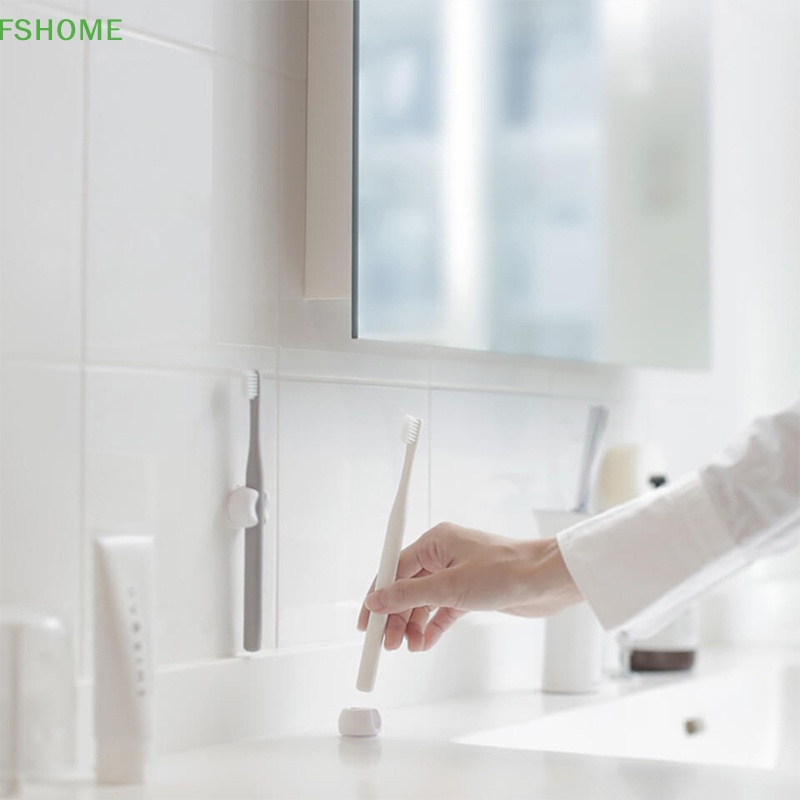 Set 2 Giá Đỡ Bàn Chải Đánh Răng Gắn Tường Tiện Lợi