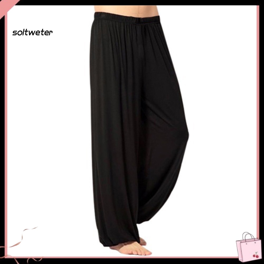 Quần Baggy Màu Trơn Dùng Tập Yoga / Nhảy / Múa Bụng Màu Sắc Đơn Giản Cho Nam Giới