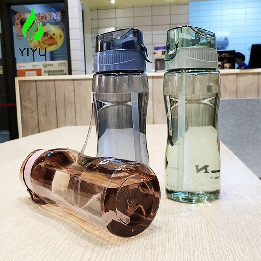 YIYU Bình Nước Thể Thao Có Ống Hút Chống Tràn Tiện Dụng