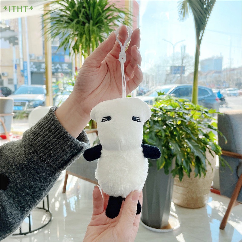 Móc Khóa Hình Chú Cừu Nhồi Bông Màu Trắng Sáng Tạo Dễ Thương Mới
