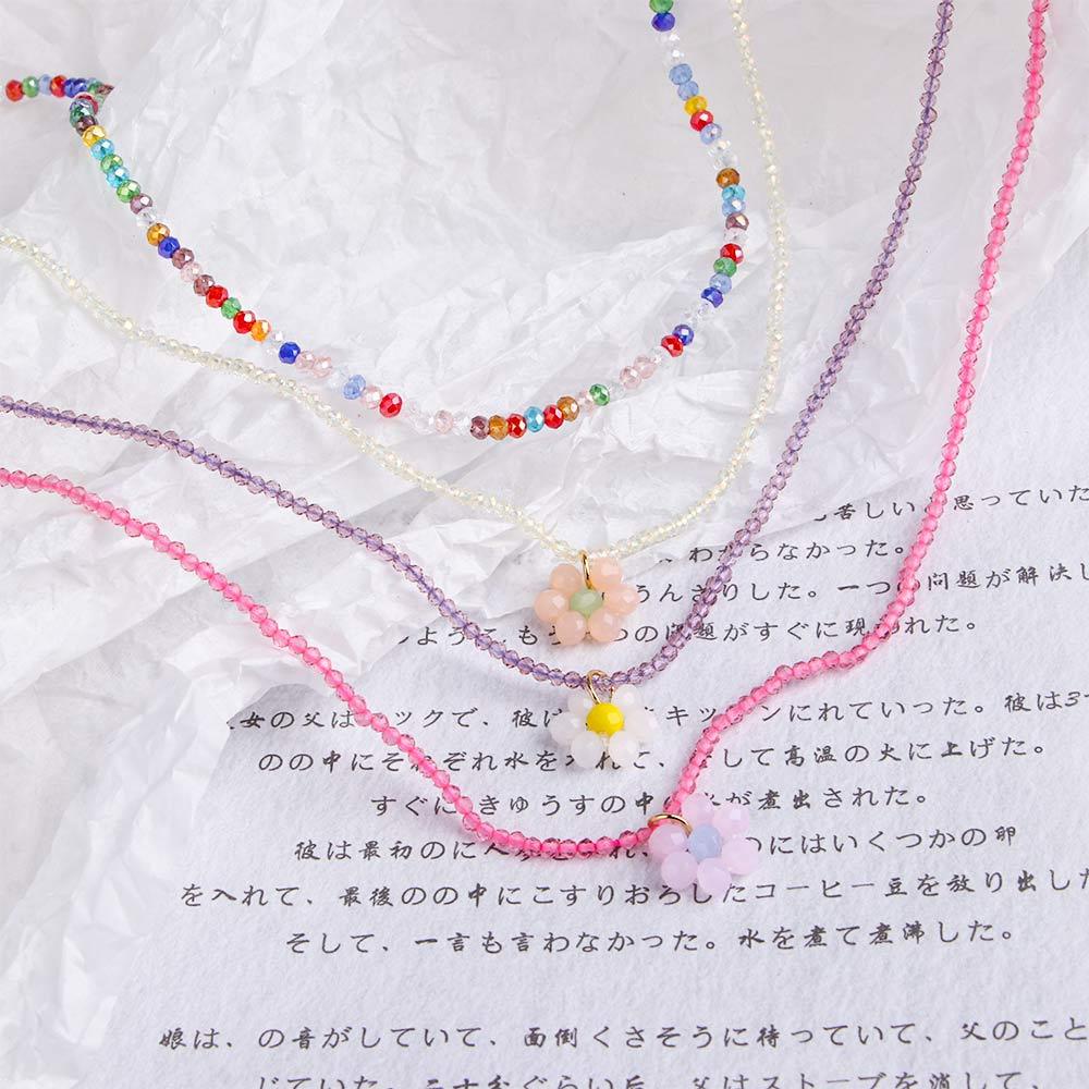 ANEMONE Vòng cổ Mặt Hoa Nhiều Màu Sắc Dễ Thương Cho Nữ