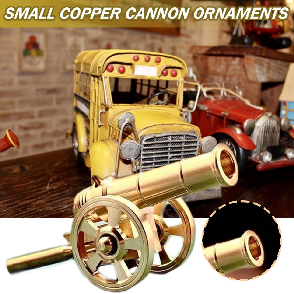 Solid Brass Cannon Model Antique Decoration Vintage Home Decor Ornament