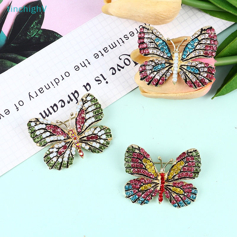[TinchighV] Trâm Cài Áo Khoác Hình Bướm Đính Đá Pha Lê Thời Trang [Mới]