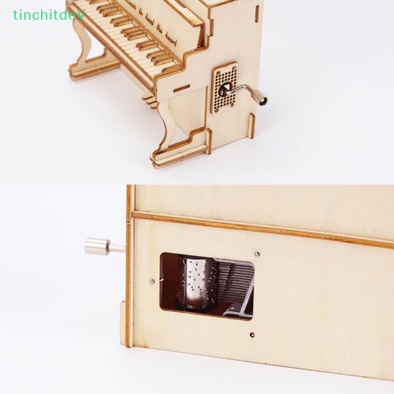 [TinchitdeV] Hộp Nhạc 3D Hình Đàn Piano Bằng Gỗ Trang Trí Bàn Làm Việc / Nhà Ở / Văn Phòng