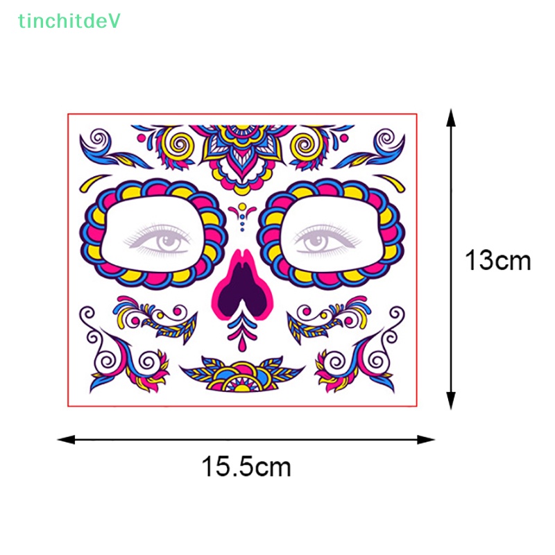 Miếng Dán Trang Trí Mặt Chống Thấm Nước Hình Đầu Lâu Độc Đáo