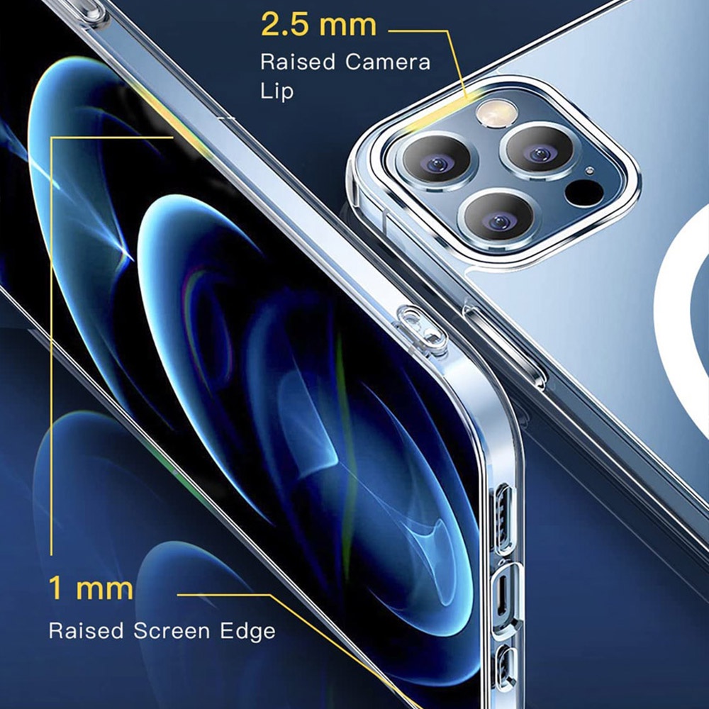 Ốp Điện Thoại TPU Mềm Chống Sốc Trong Suốt Từ Tính Sang Trọng Cho IPhone 14 13 12 11 Pro Max X XR 8 7 Plus