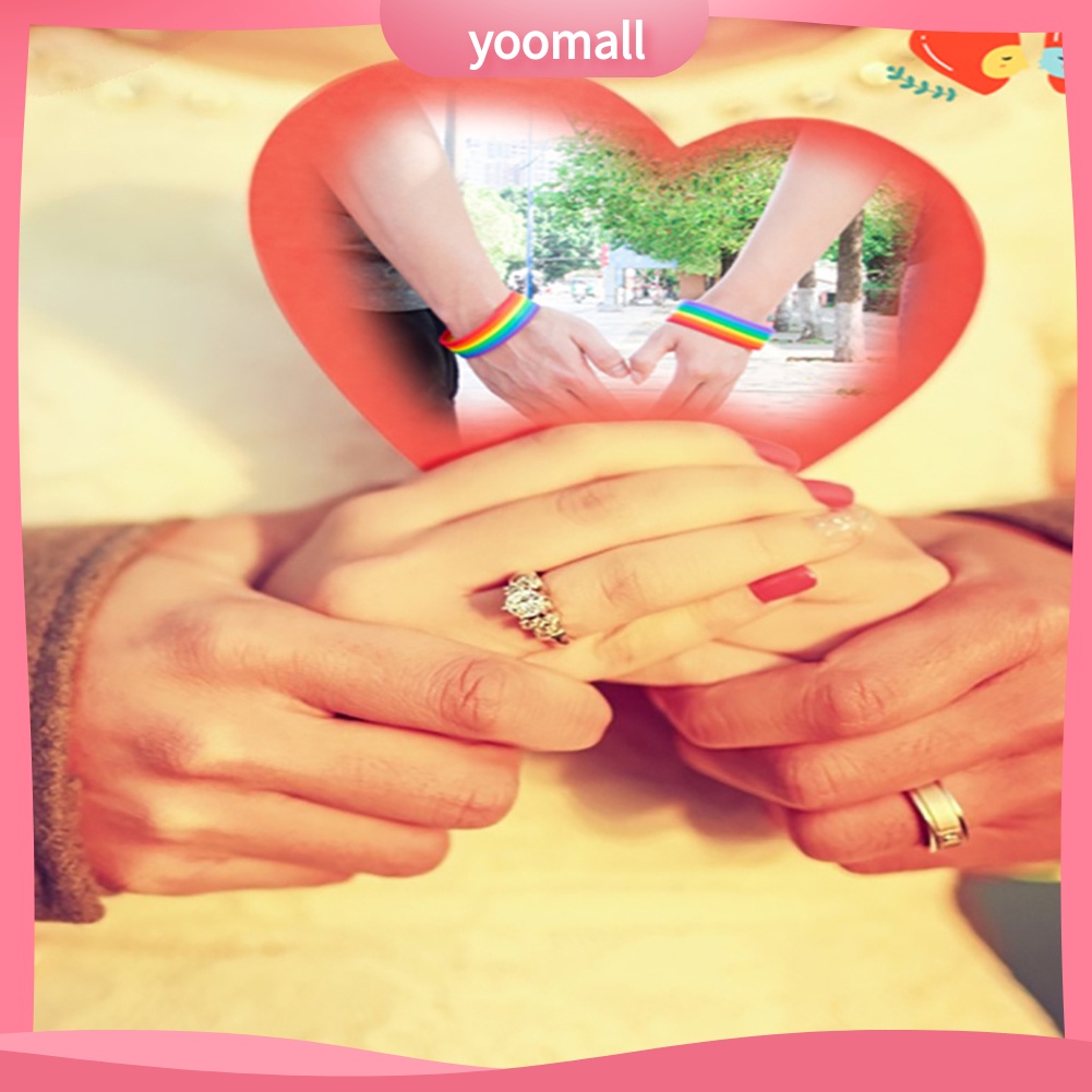 [YM] Vòng Tay Silicone Màu Cầu Vồng Cho Nam Và Nữ