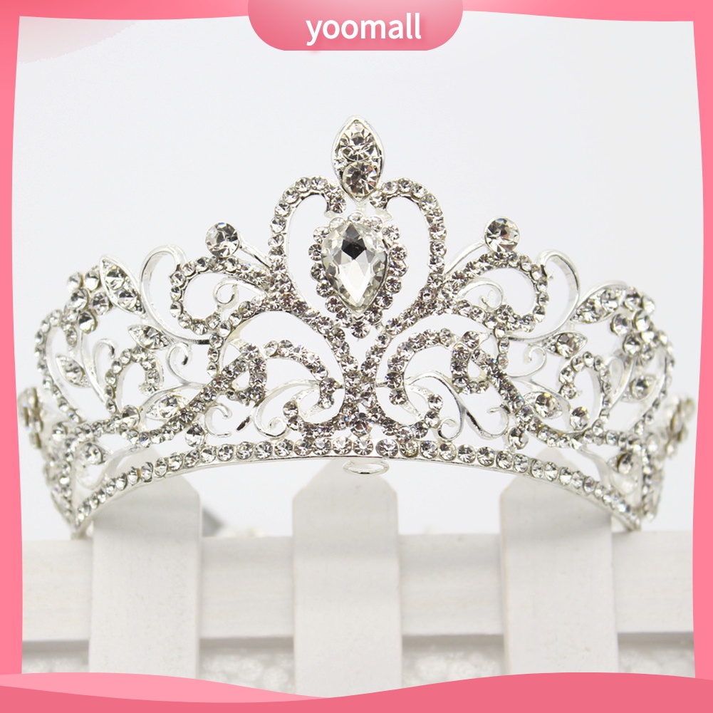 Vương Miện Cài Tóc Đính Đá Thanh Lịch Cho Cô Dâu