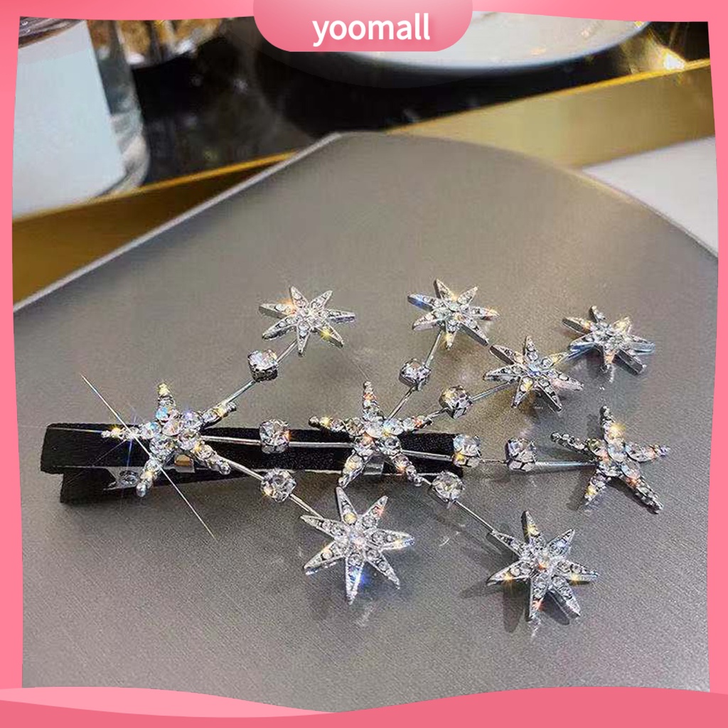 Kẹp Tóc Hình Ngôi Sao Đính Đá Lấp Lánh Thời Trang Cho Nữ