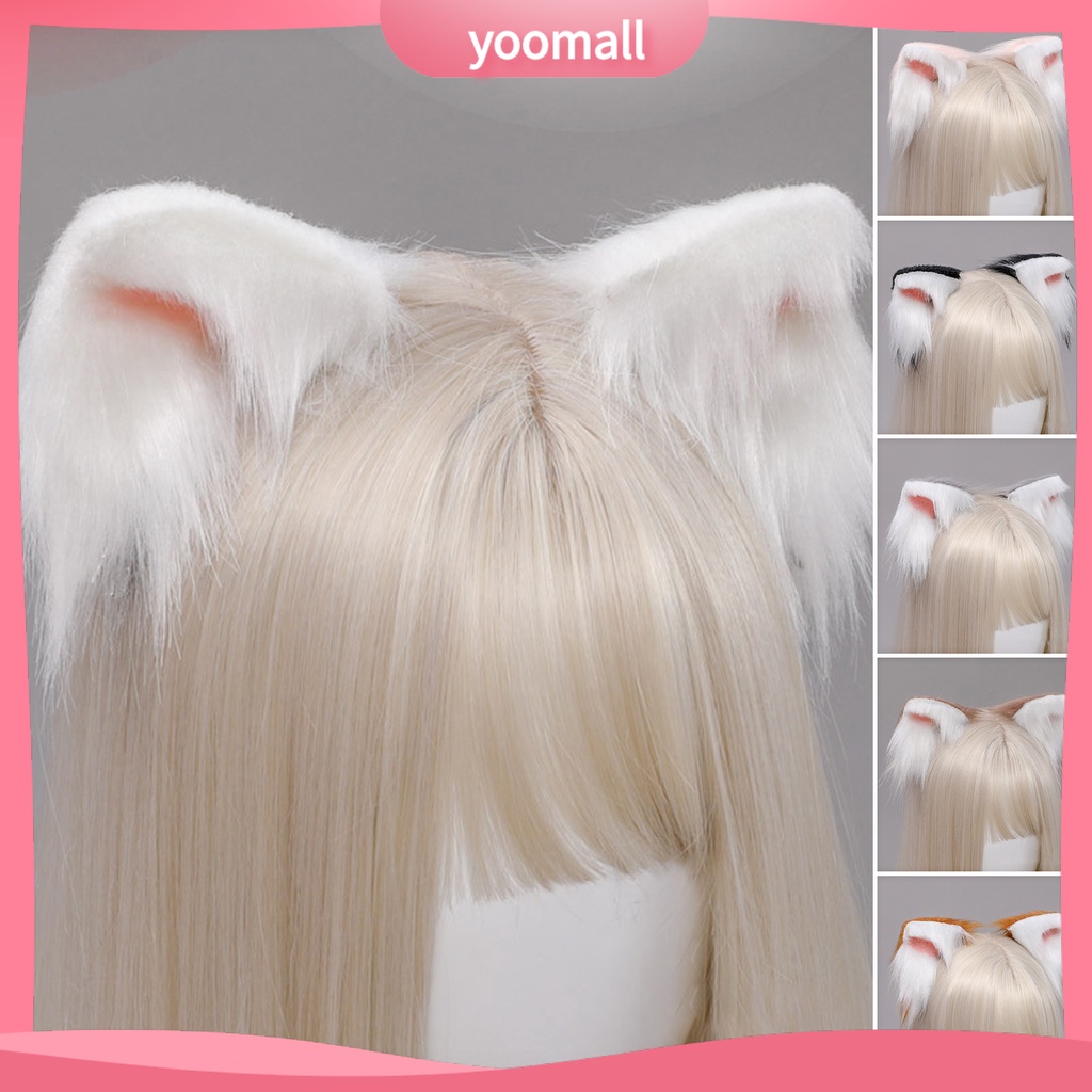 1 Cặp Kẹp Tóc Hình Tai Mèo Bằng Lông Nhung Dễ Thương Xinh Xắn